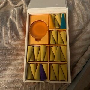 Ripple Brand Vibrant Incense Cone Set with Holder